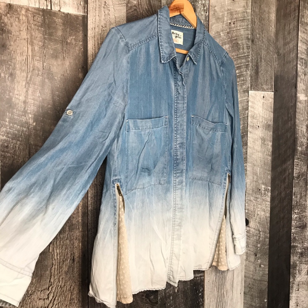 Holding Horses Ombre Jeans Shirt - Anthropologie